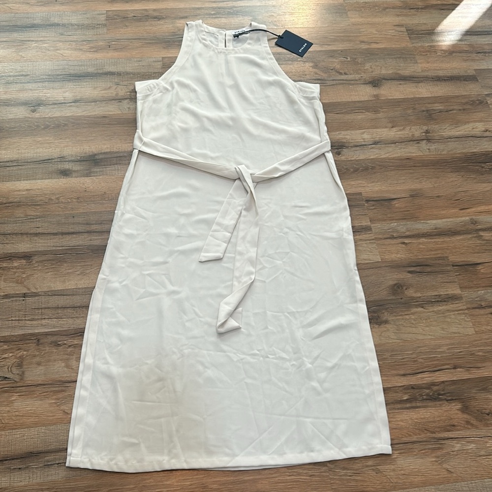STELEN SEMI SHEER DRESS SIZE M TAN  SLEEVELESS NEW